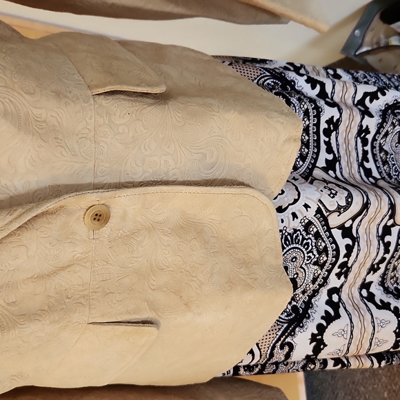 NWT Liz Clairborne suede embossed blazer - Picture 3 of 7